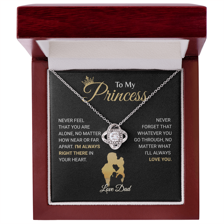 To My Princess Necklace Gift from Dad