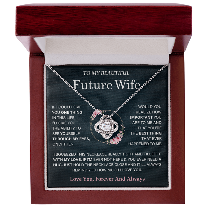 "Romantic gift necklace for future bride"