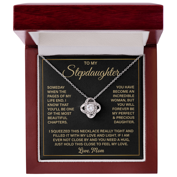 Knot necklace for stepdaughter.