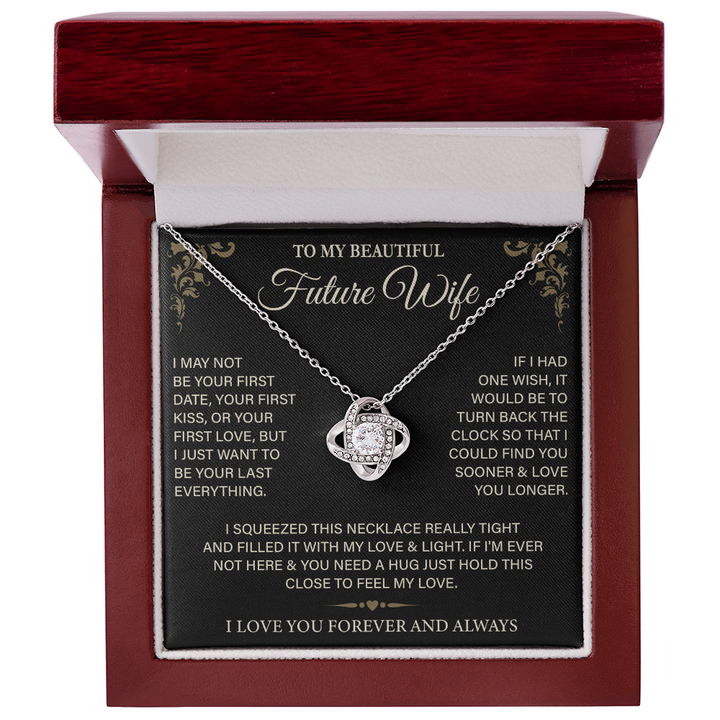 "Future Wife necklace with sentimental card gift"