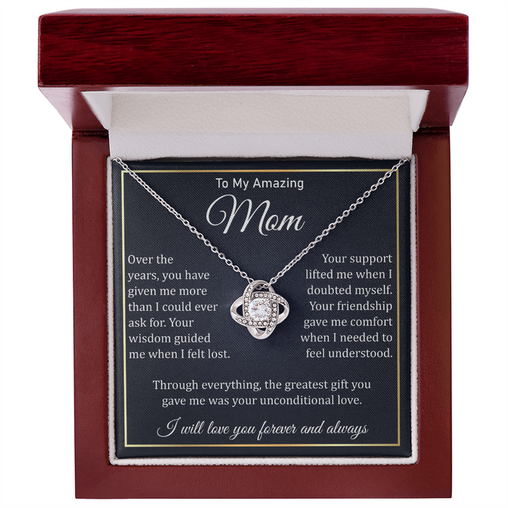Jewelry gift for mom with heartfelt card message
