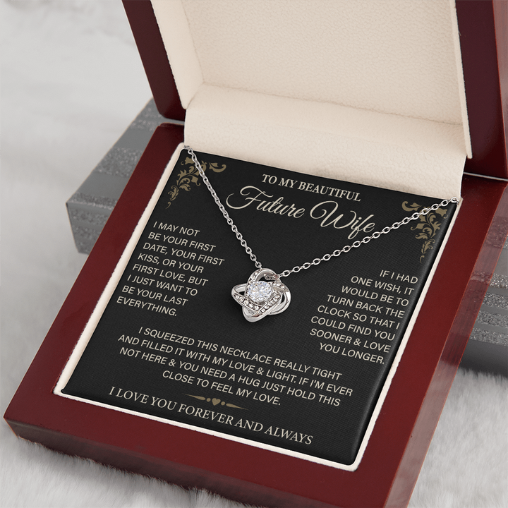 "Future Wife necklace with sentimental card gift"