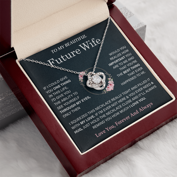 "Romantic gift necklace for future bride"