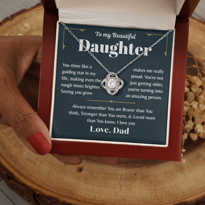 Unique dad to daughter necklace