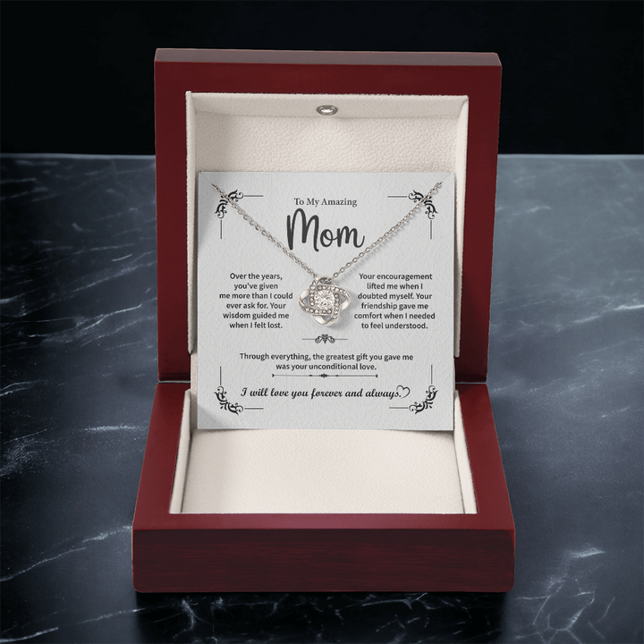 Love Knot Necklace in Box for Mom