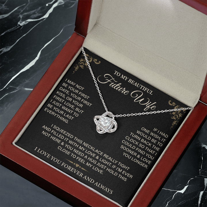 "Future Wife necklace with sentimental card gift"