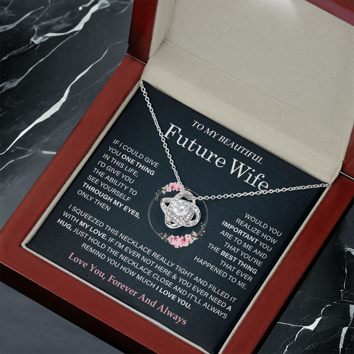 "Romantic gift necklace for future bride"