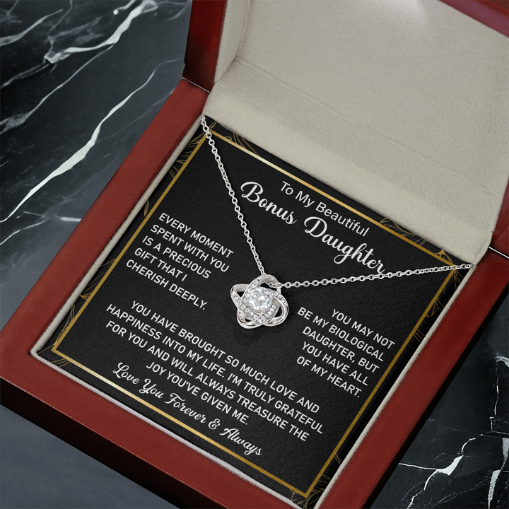A necklace gift for a bonus daughter.
