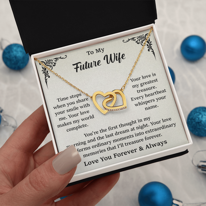 "Romantic gift necklace for future bride"