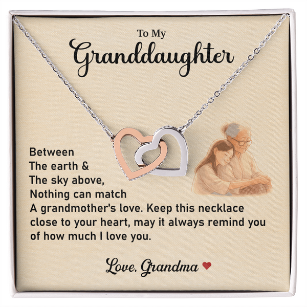 Granddaughter Necklace Gift With a Heartfelt Message
