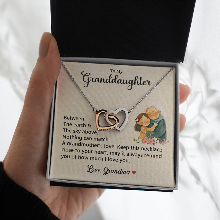 "Heart Necklace from Grandma with Message"

