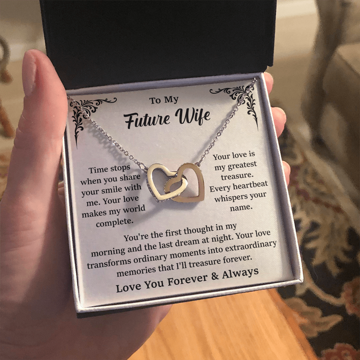 "Romantic gift necklace for future bride"