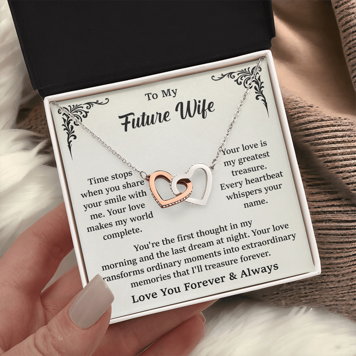 "Romantic gift necklace for future bride"