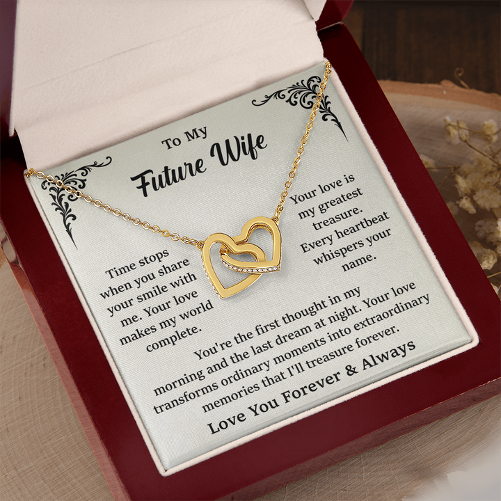 "Romantic gift necklace for future bride"