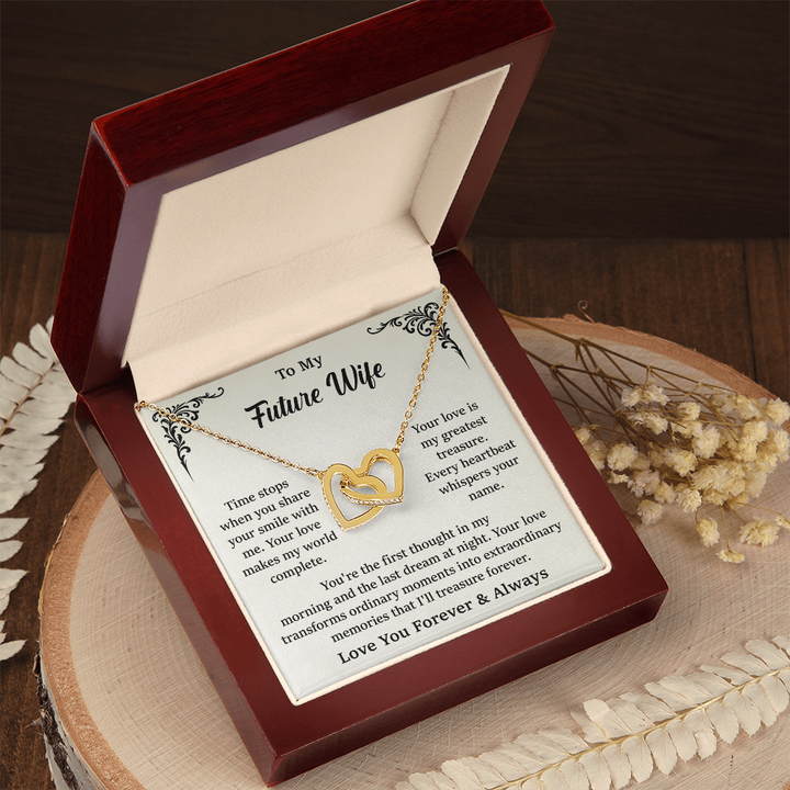 "Romantic gift necklace for future bride"