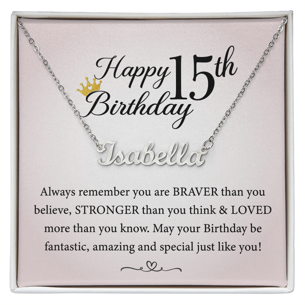 15th Birthday Necklace Ideas - Personalized Gifts