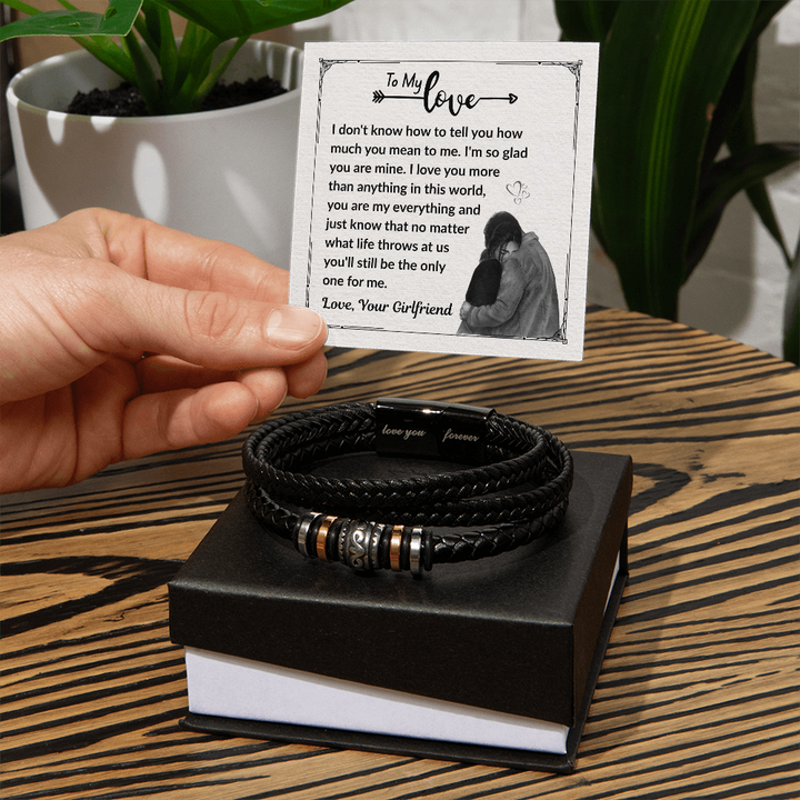 Unique boyfriend bracelet present.