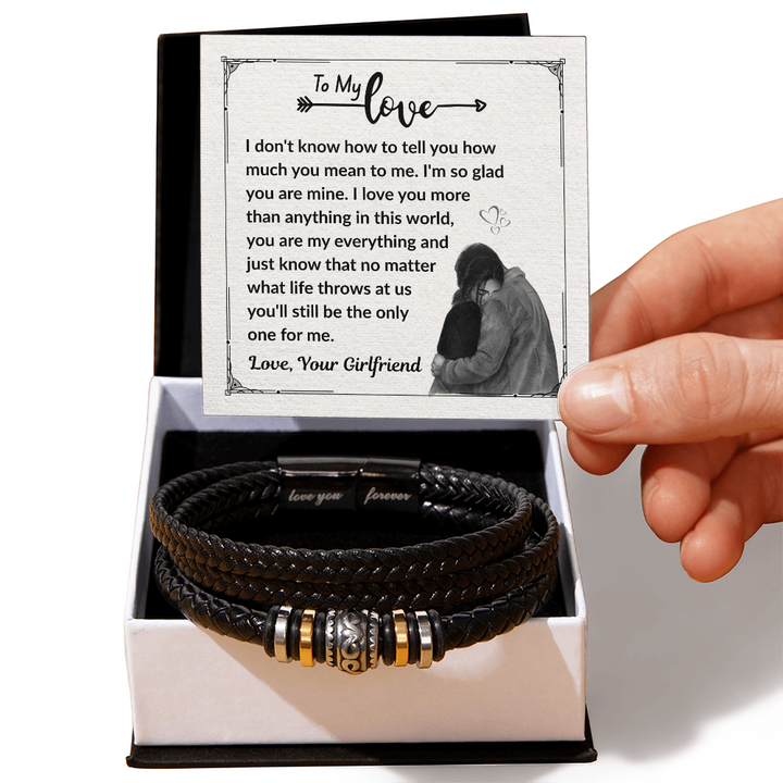 Unique boyfriend bracelet present.