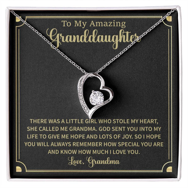 "Sentimental Granddaughter Necklace Box Gift"

