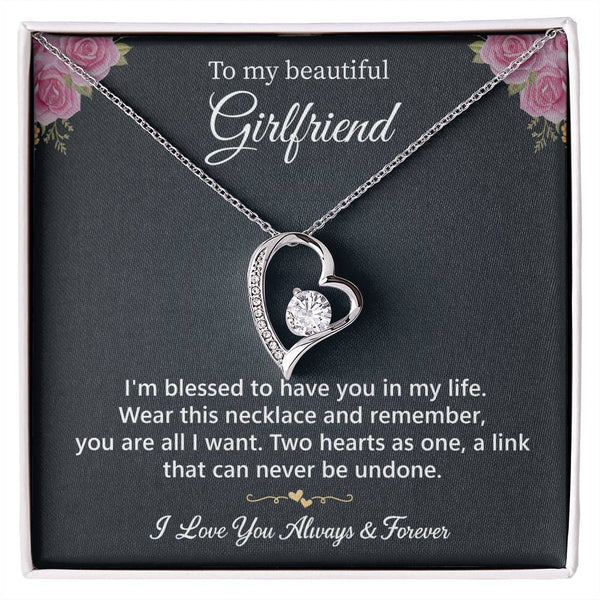 To My Girlfriend necklace, Birthday Christmas gifts For Her