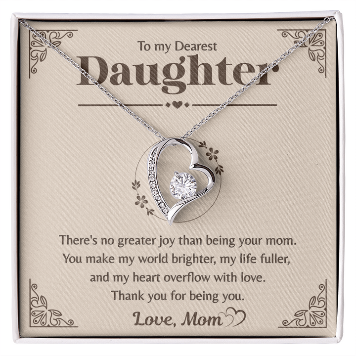 Touching note to daughter from mom