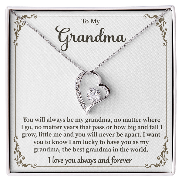 To My Grandma Necklace, Forever Love Necklace