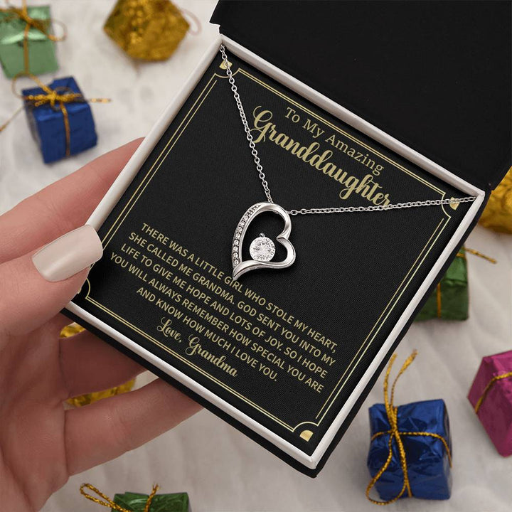 "Sentimental Granddaughter Necklace Box Gift"

