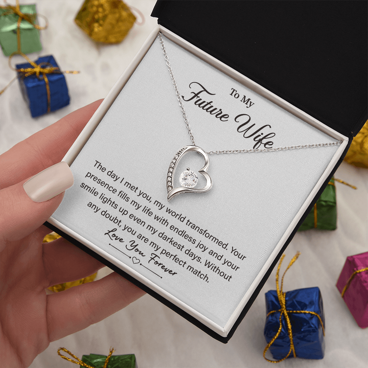 "Future Wife necklace with sentimental card gift"