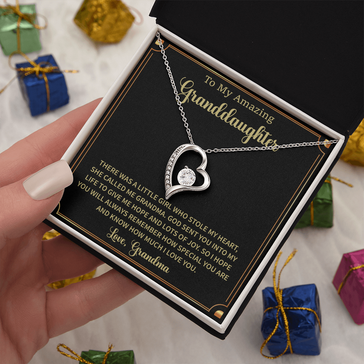 Granddaughter Necklace Gift With a Heartfelf Message