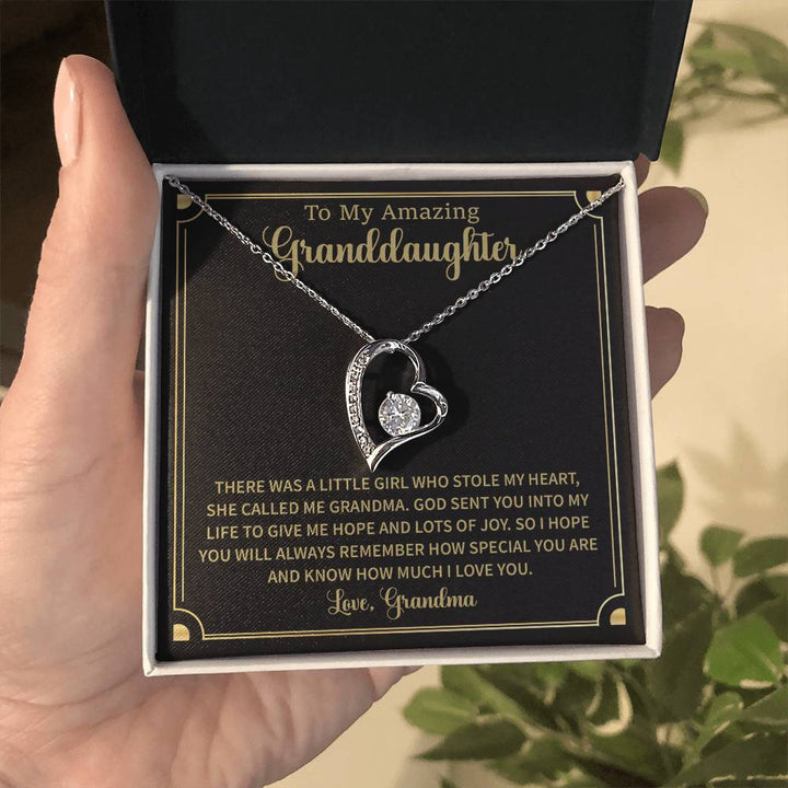 "Sentimental Granddaughter Necklace Box Gift"


