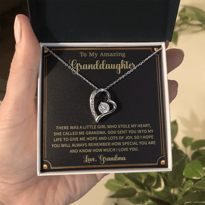 Granddaughter Necklace Gift With a Heartfelf Message