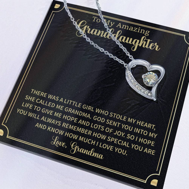 "Sentimental Granddaughter Necklace Box Gift"

