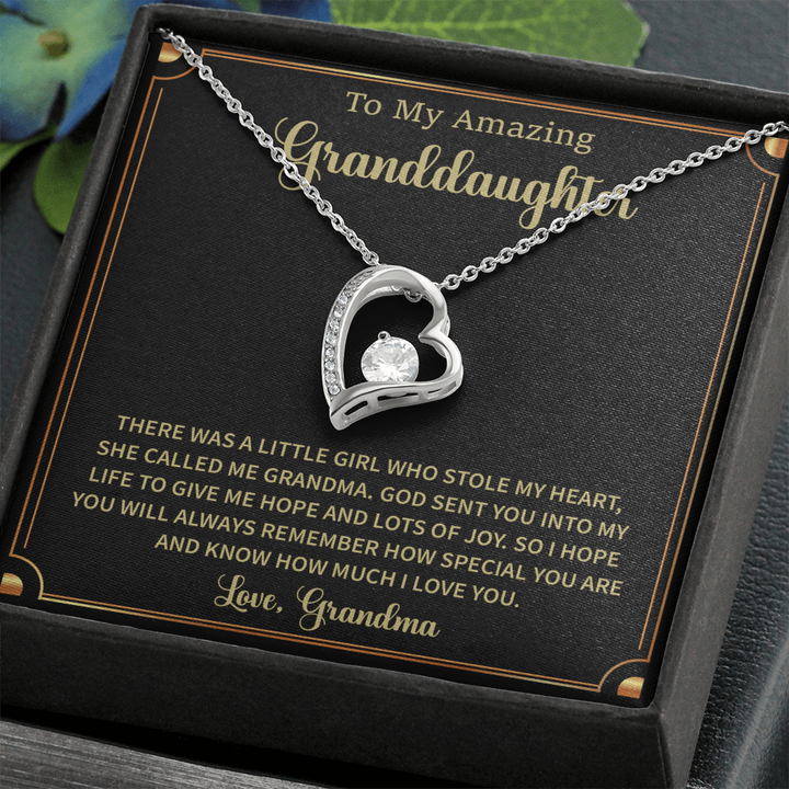 Granddaughter Necklace Gift With a Heartfelt Message