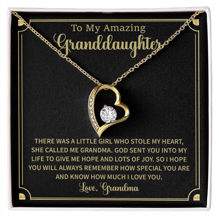 "Sentimental Granddaughter Necklace Box Gift"

