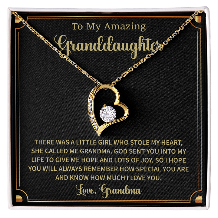 Granddaughter Necklace Gift With a Heartfelt Message