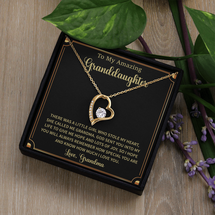 Granddaughter Necklace Gift With a Heartfelt Message
