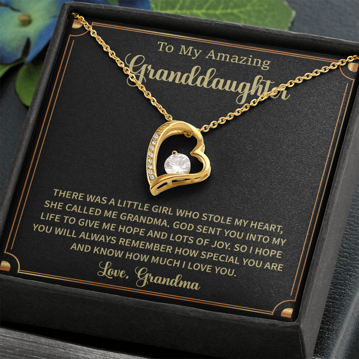 Granddaughter Necklace Gift With a Heartfelt Message