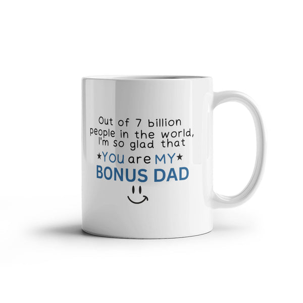 Stepfather appreciation mug with smiley