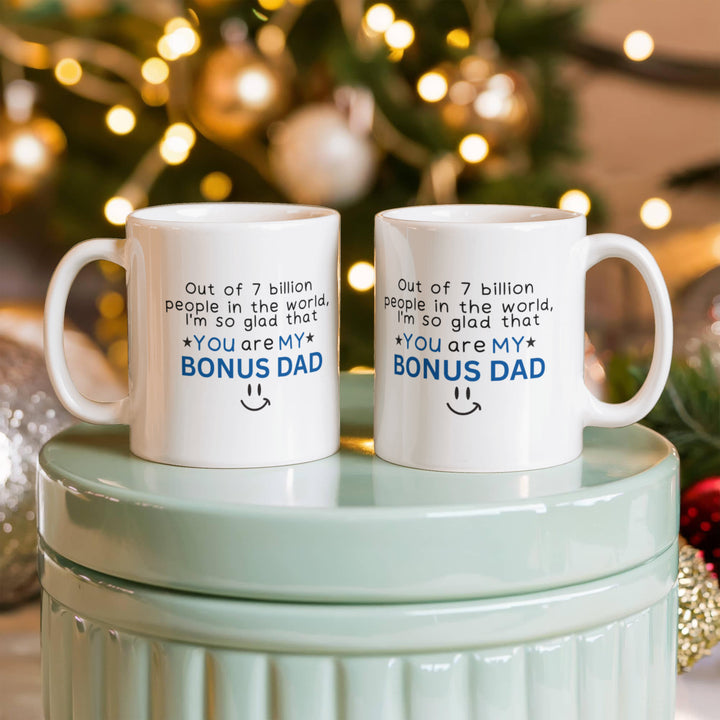 Stepfather appreciation mug with smiley