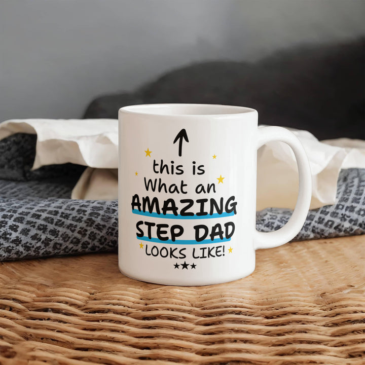 Best Step Dad coffee mug with stars
