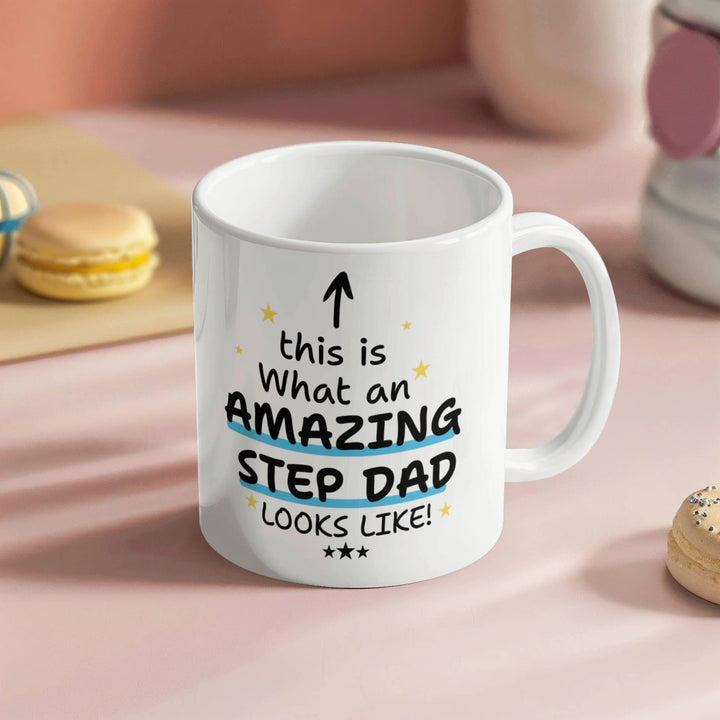 Best Step Dad coffee mug with stars
