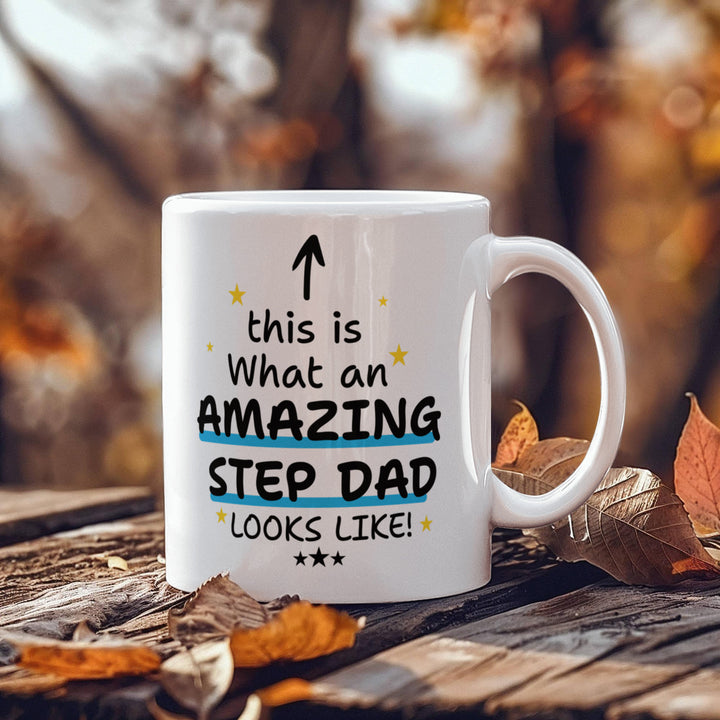 Best Step Dad coffee mug with stars