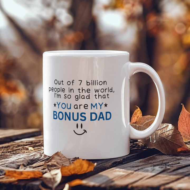 funny bonus dad mug with cute quote