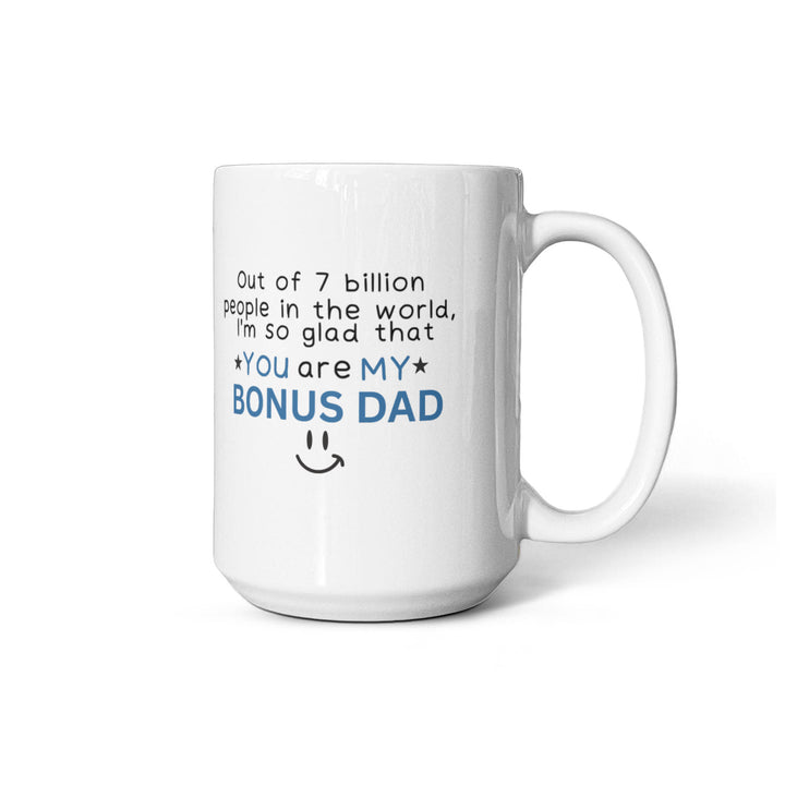 Stepfather appreciation mug with smiley