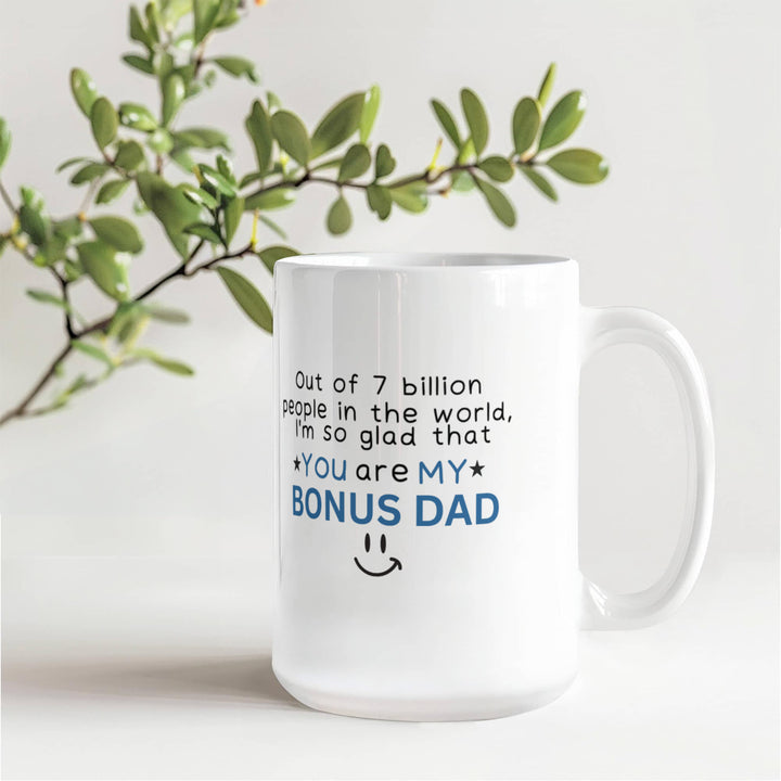 Stepfather appreciation mug with smiley