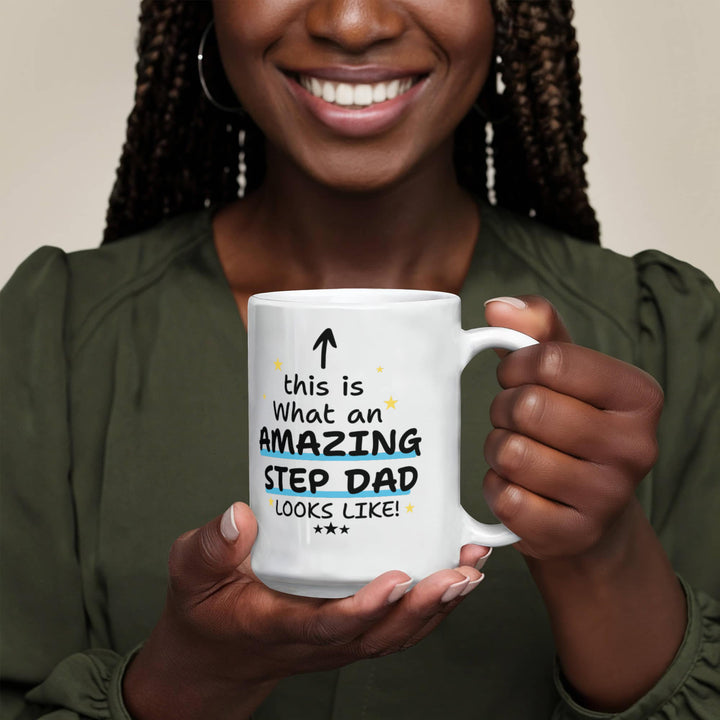 Best Step Dad coffee mug with stars