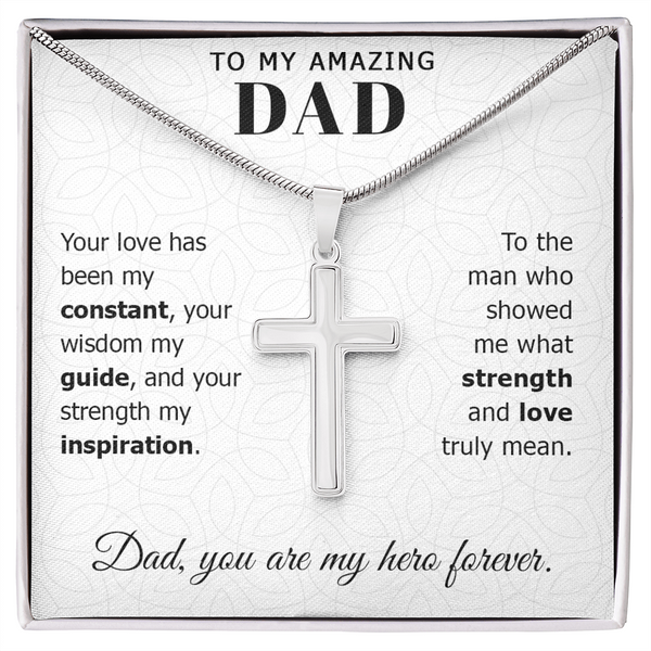 Gift for Dad, Gift for Men, Christian, Dad Cross Necklace, Gift for Father, Dad Gift, Christmas Gift